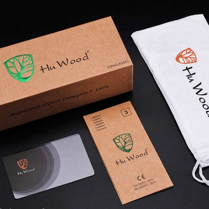 Polarisierte Herren Holzsonnenbrille im quadratischen Design